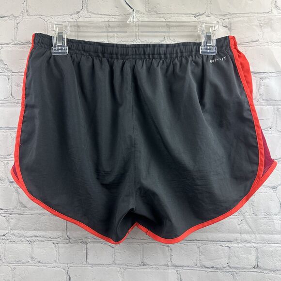 Nike Running Shorts Lot Of 2 Women’s Medium Lined Black Pink Red Dri-Fit Active - Picture 3 of 9